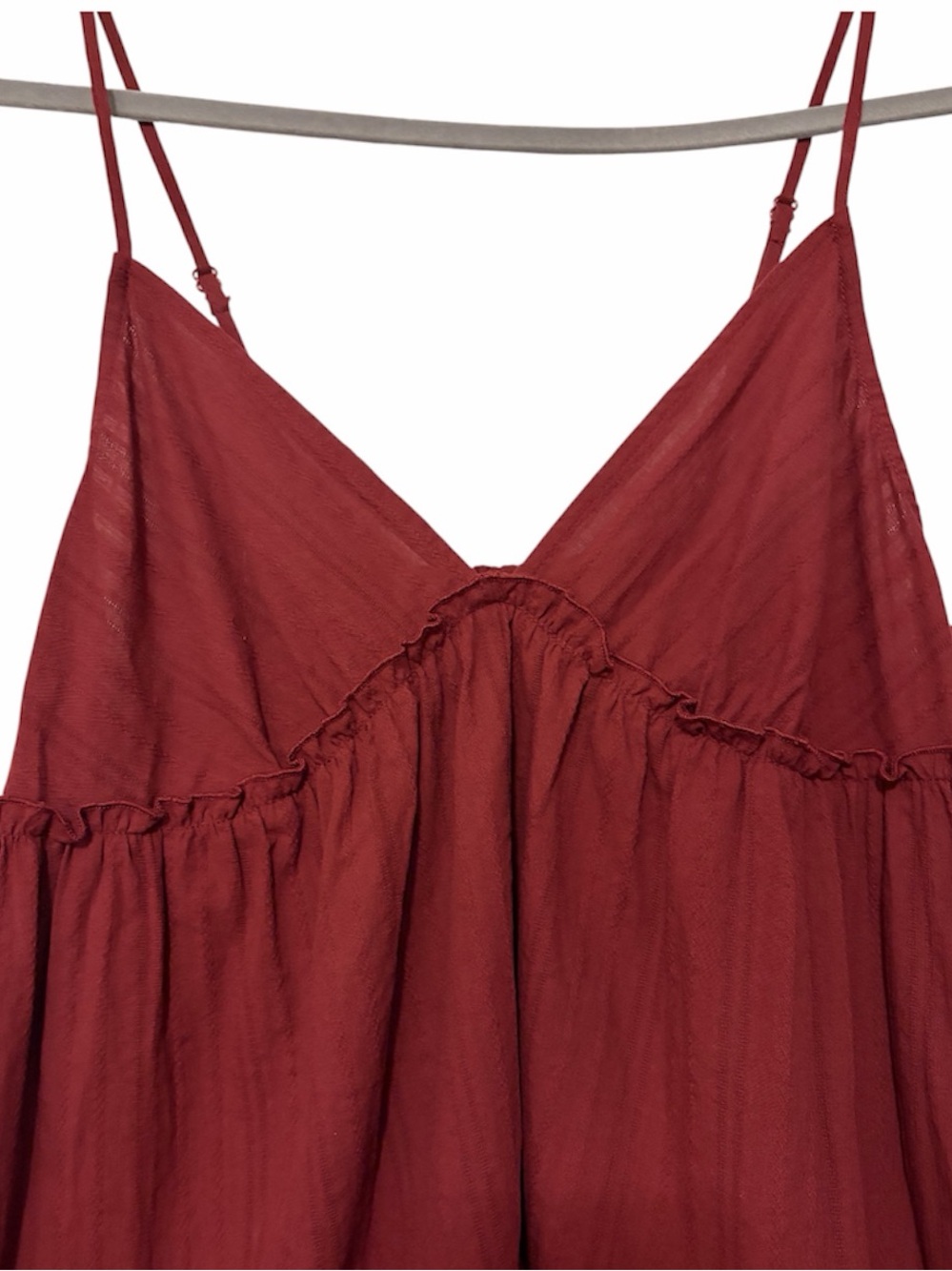 Cottagecore Babydoll Fairycore Tiered Mini Handkerchief Hem Dress, Size Large - Picture 6 of 12
